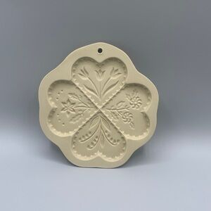 Brown Bag Cookie Art 1994 Hill Design Four Hearts Cookie Mold